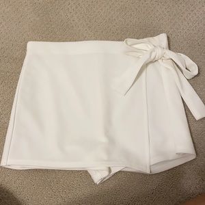 White Skort